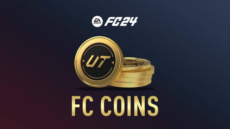 The coins are a symbol of a video game and are used to purchase items in the game. The text FC 24 appears above the coins and UT is written below the coins.